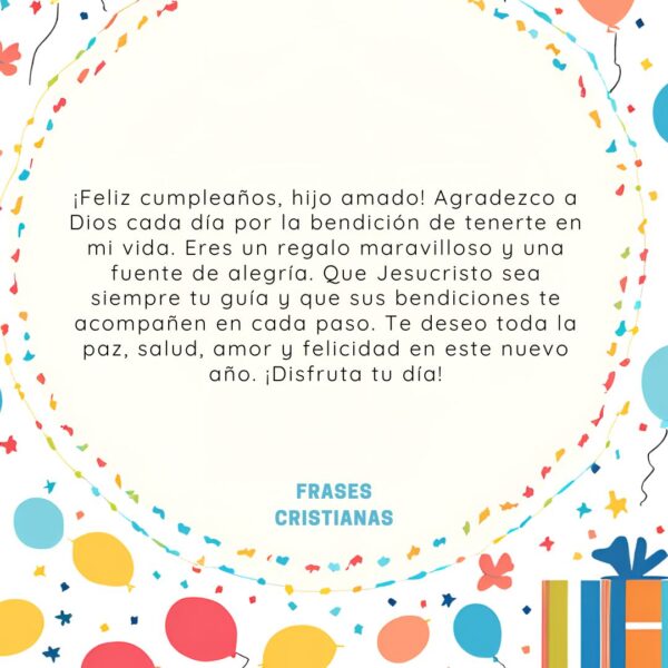 5 frases cristianas de feliz cumpleaños para un hijo