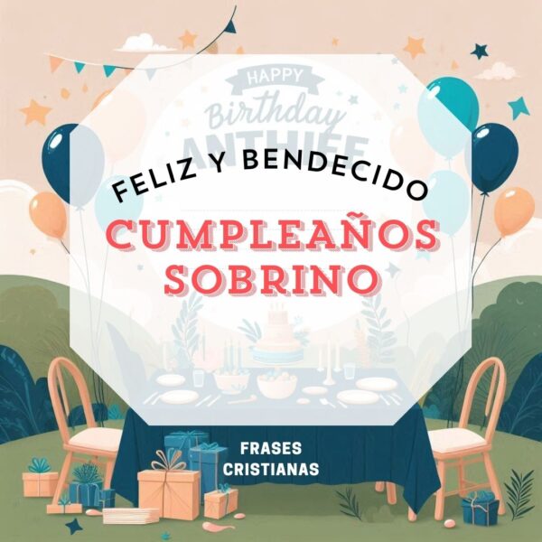 feliz y bendecido cumpleaños sobrino